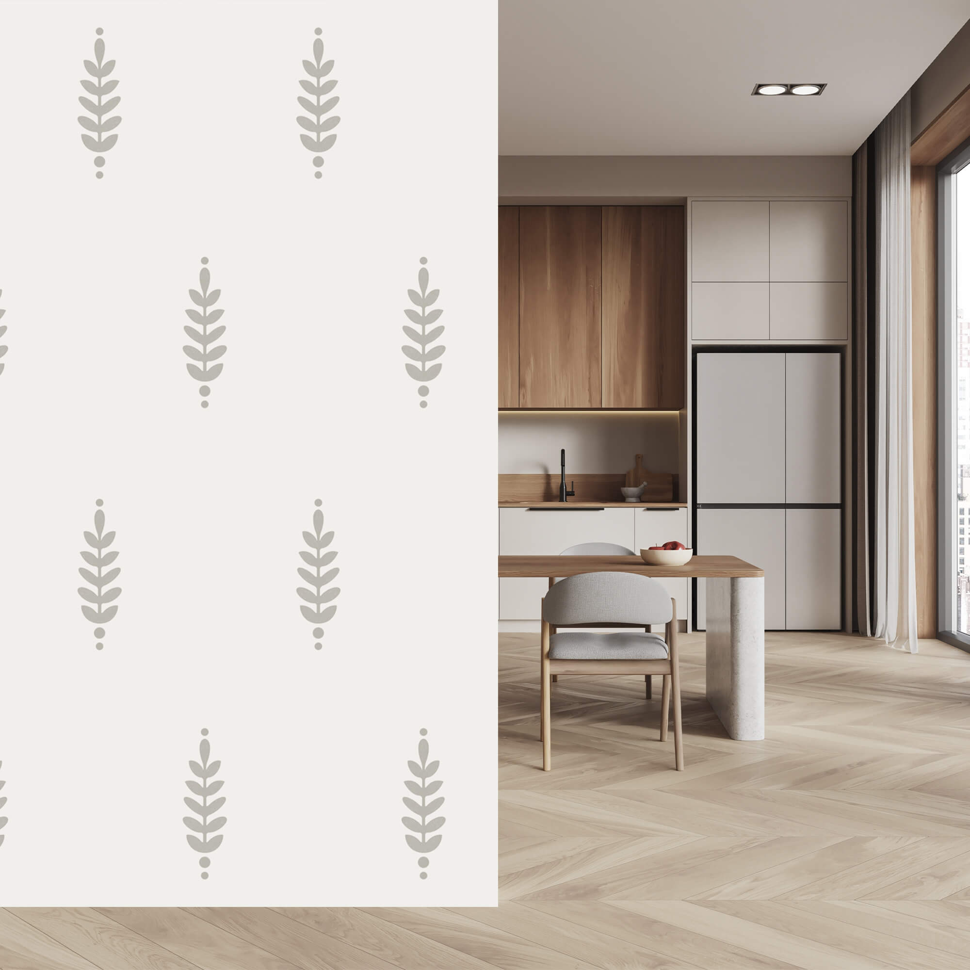 Μοτίβο φύλλων σε λευκό φόντο